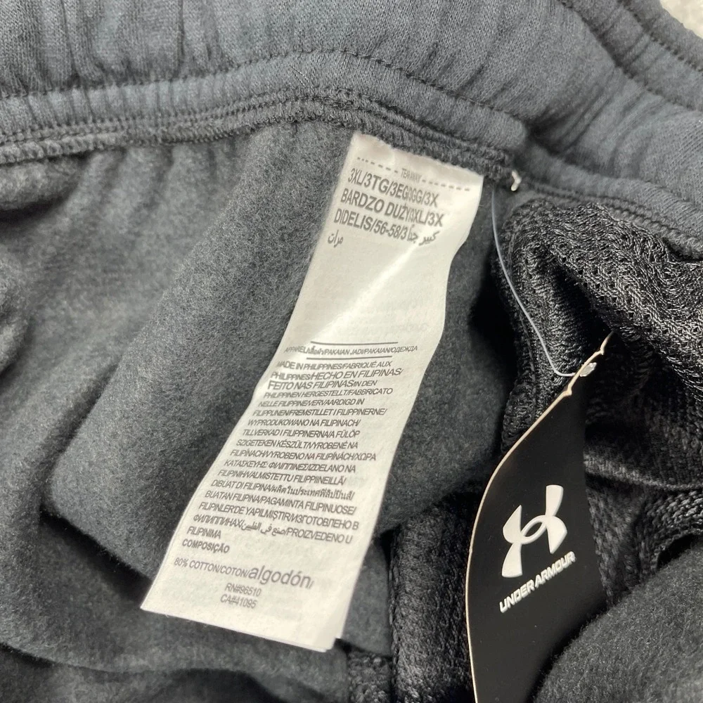 Under Armour Rival Fleece Joggers Mens 3XL Black Loose Fit Athletic Sweatpants‎